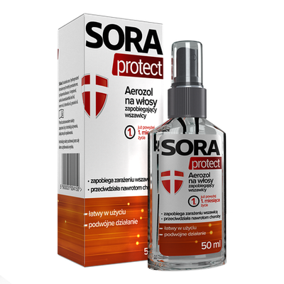 Sora - Protect Aerozol na włosy zapobiegający wszawicy 50ml - Zdjęcie główne